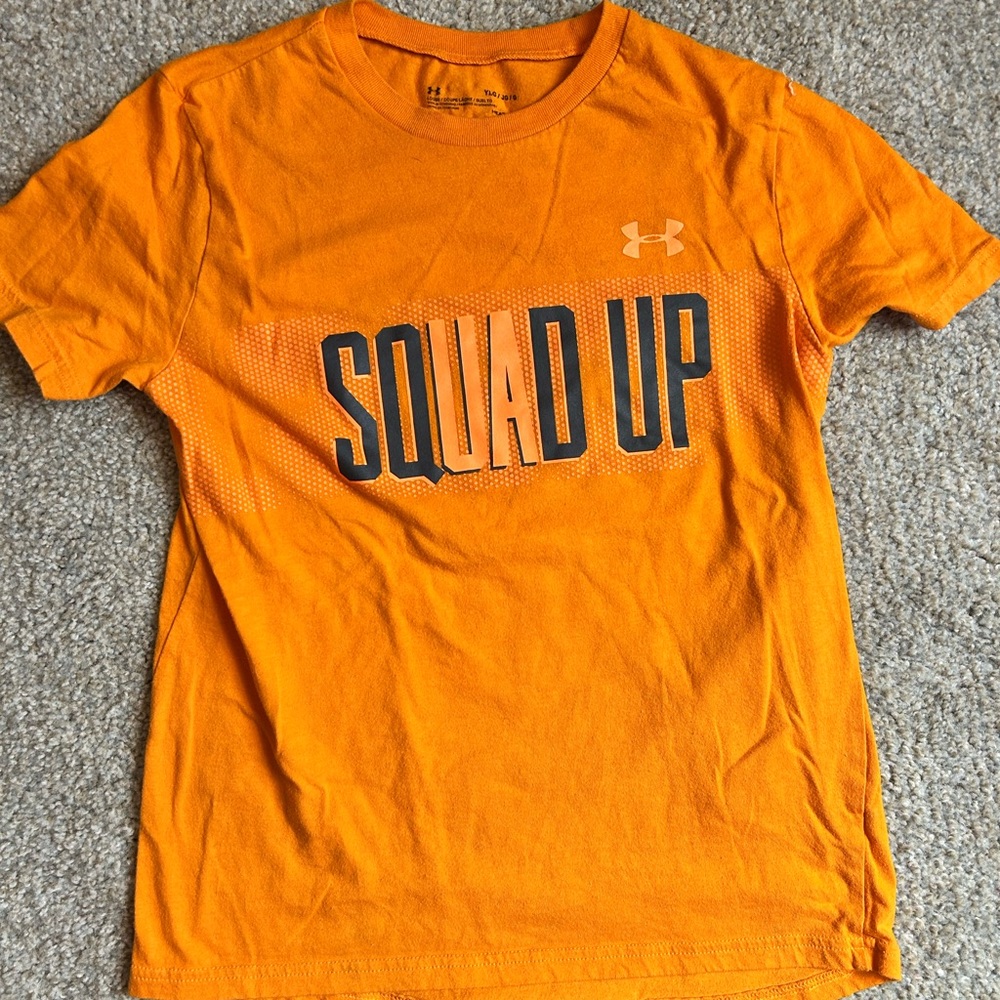 Under Armour Kids Bright Orange Squad Tee